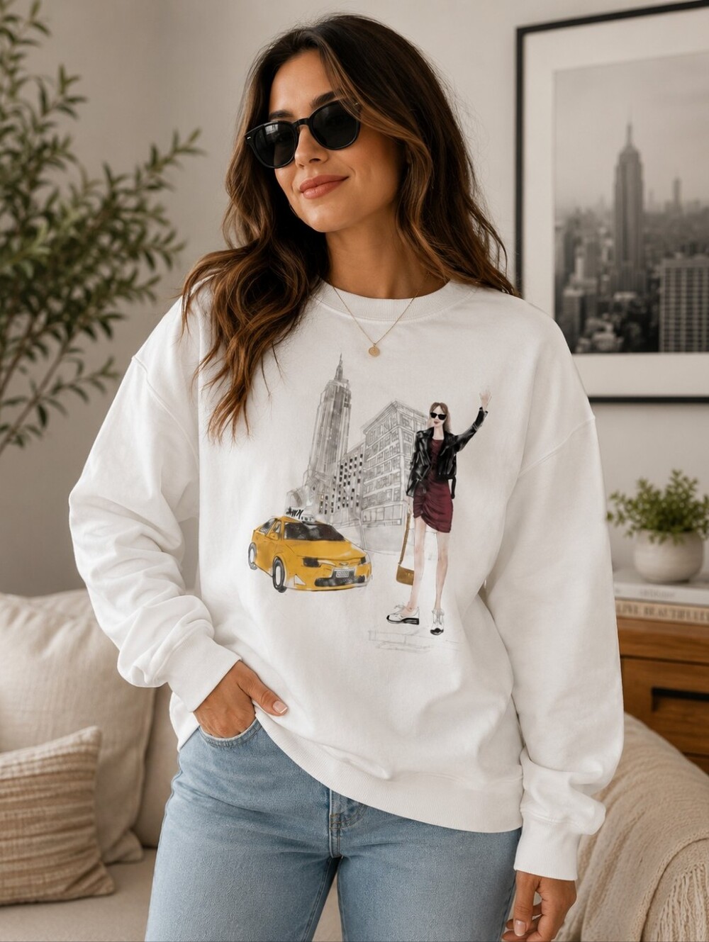 DKNY New York City Graphic Sweatshirt – Women’s Small